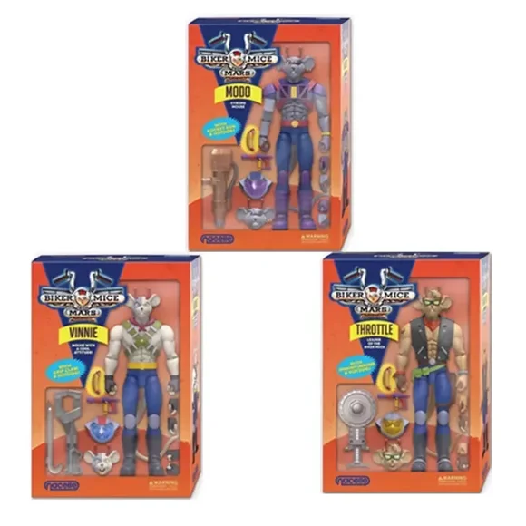 NACELLE Biker Mice From Mars Throttle Modo Vinnie Action Anime figurine Collection modle Statue toy Figurine kid Toys Gift