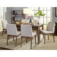 thumbnail image 2 of TMS Element 7-Piece Indoor Dining Set, Includes Table and Chairs, Walnut/Gray, 2 of 8