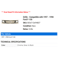 thumbnail image 2 of Grille - Compatible with 1997 - 1998 Ford F-150, 2 of 2