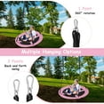 thumbnail image 6 of Goplus 40'' Flying Saucer Tree Swing Indoor Outdoor Play Set Swing for Kids Dark Pink, 6 of 10