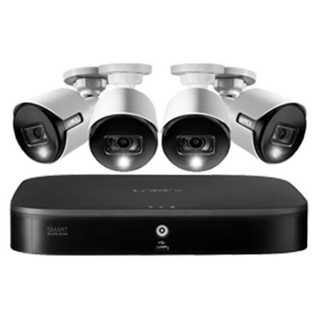 Lorex D86182T-48DA-E 4K Ultra HD Analog 8-Channel Security System With 2 TB DVR And Four 4K Ultra HD Bullet Security Cameras