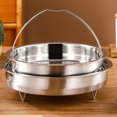 thumbnail image 2 of Bearachild Cajón de cocción al vapor con almohadillas para los pies para cocinar al vapor resistente al agua hecho de acero inoxidable Cocina y Comedor 20cm, 2 of 6