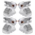 thumbnail image 2 of CIMAXIC Easter 4pcs Lifelike Hairy Bunny Model Simulate Rabbit Miniature Bunny Toy Kids Birthday Gift Mini Rabbit Ornament Desktop Decorative Accessory Props for Easter(Random Color), 2 of 5