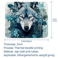 thumbnail image 5 of Wolf Square Mouse Pad, 8.3x9.8 Inch, Non-Slip Rubber Bottom, Printed Desk Mat for Office and Gaming, 5 of 6