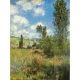 thumbnail image 2 of Monet, Claude 15x18 Black Ornate Wood Framed with Double Matting Museum Art Print Titled - Path in Ile St-Martin-Vetheuil 1881, 2 of 4