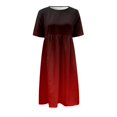 thumbnail image 5 of QIPOPIQ Robes pour Femmes avec Poches Manches Courtes Imprimé Tendance Col Rond Robe Rétro d'Été Robe Longue Offres 2023, 5 of 5