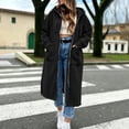 thumbnail image 2 of Qiopertar Women's Hoodies Zip Hooded Long Sleeve Oversized Fleece Coat Casual Warm Fall Winter Loose Cardigan Sweatshirt, Black 3XL, 2 of 7