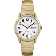 Timex Men's Easy Reader Day-Date Gold/White 35mm Casual Watch, Expansion Band