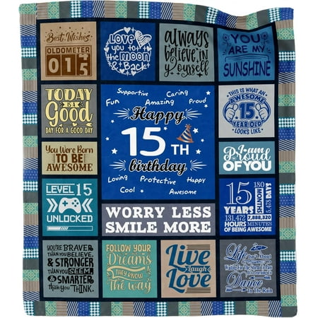 XZYG 15 Year Old Boy Gifts for Birthday Gifts for 15 Year Old Boy 15th Birthday Gifts for Boys Birthday Gifts for 15 Year Old Boys 15th Birthday Decorations for Boys Throw Blanket(50*60inch)