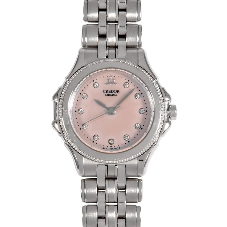 Seiko Coutura Ladies Watch Genuine Diamonds Pink Pearl Dial Stainless Bracelet 534631_0.jpg main image 4