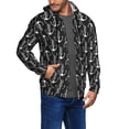 thumbnail image 3 of Zip Up Hoodies for Men - Anchor chain white black cool Long Sleeve Comfrt Men'S Fashion Hoodies & Sweatshirts, Jackets for Men Hoodies Pullover Clothing Clothes with Pouch, 3 of 5