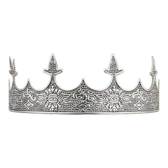 CIMAXIC Party Royal Full King Crown Metal Crowns and Tiaras for Men Prom King Party Hats Royal Party Costume Accessories,7.56"X7.17"X2.48"