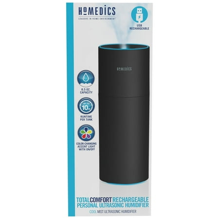 HoMedics - TotalComfort Portable Ultrasonic Humidifier - Black