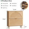 thumbnail image 2 of FANRAL Shoe Cabinet,Wood Shoe Rack with 2 Flip Drawers,Adjustable Shelves Narrow Shoe Storage Shoe Organizer for Entryway,Natural Oak, 2 of 7