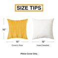 thumbnail image 2 of Topfinel Decorative Square Throw Soft Pillow Cover,Hand-Made Throw Pillow Cases Soft Particles Velvet Solid Cushion Covers for Couch Bedroom Car, 16 x 16 inch,Pack of 2, Mustard Yellow, 2 of 9