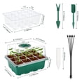thumbnail image 3 of Seed Starter Tray with Grow Light & Humidity Dome - USB-Powered Indoor Greenhouse Mini Propagator Station, Durable Plastic Construction for Home Gardening, Plant, 3 of 12