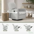 thumbnail image 4 of Evolur Raleigh Glider With Back Massager |Recliner| Rocker, Fog Grey, 4 of 7