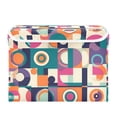 thumbnail image 7 of Yayeee Collapsible Cube Storage Bin with Lid Fabric Closet Decorative Basket with Handles, Orange Geometric, 7 of 7