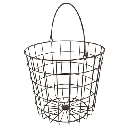 GAXIRE Floor Basket Iron Wire Basket for Home Organization 1Pack