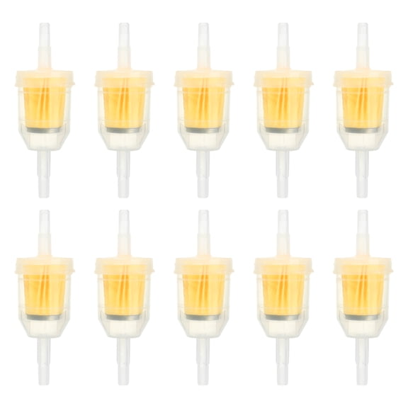 Unique Bargains 10pcs Fits 1/4" or 5/16" Gas Inline Fuel Filters for Small Engines ATV UTV Motorbike