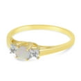 thumbnail image 3 of 14k Yellow Gold Round Opal And Diamond Ring, 3 of 6
