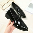 thumbnail image 4 of Women's Loafers Leather Black Fashion Comfortable Flats Shoes, 4 of 6