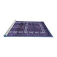 thumbnail image 2 of Ahgly Company Machine Washable Indoor Rectangle Southwestern Blue Country Area Rugs, 8' x 10', 2 of 4