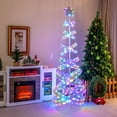 thumbnail image 2 of Costway 7 FT Outdoor Spiral Christmas Tree Pre-lit Christmas Tree with 341 LED Lights, 2 of 10