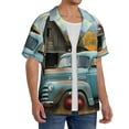 thumbnail image 2 of Kdxio Men's Hawaiian Shirt for Men Short Sleeve Shirt Vintage Truck Farm Scene Summer Casual Holiday Beach Button Down T-Shirts, 2 of 5