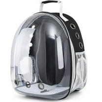 Cat Backpack Carriers Bag, 12.6"x10.24"x16.14"(LxWxH) Waterproof Breathable Pet Carrier Airline Approved for Cat & Small Dog (Black)