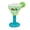Blue, Green, White, variant on Multipet Margaritaville Margarita Glass, Plush Dog Toy, Squeaker and Crinkle Noise, Tie Dye Pattern with a Smiley Face Lime