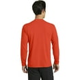 thumbnail image 2 of Port & Company Long Sleeve Performance Blend Tee-S (Orange), 2 of 2