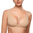 thumbnail image 1 of Sostén INLYRIC Inbarely Soft Plunge Bralette Beige XL, 1 of 7