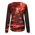 thumbnail image 6 of Uootdi Christmas Sweatshirts for Women Gift Christmas Trees Snowflake Snowman Reindeer Sequined Print Blouse Long Sleeve T Shi rts for Women, 6 of 7