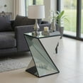 thumbnail image 2 of Homy Casa Minimalist Mirrored End Table with Geometric Shape for Living Areas, 2 of 6