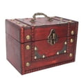 thumbnail image 2 of Wooden Jewelry Box Small Antique Multi Purpose Jewelry Storage Box for Gift Photo Collection Shooting Furnishings Props, 2 of 14