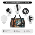 thumbnail image 4 of Easygdp Colorful Koi Fish Art Bolsa de Gimnasio, Bolsa de Viaje Duffel, Bolsa de Fin de Semana con Compartimentos, Bolsa de Mano para Noche, 4 of 7