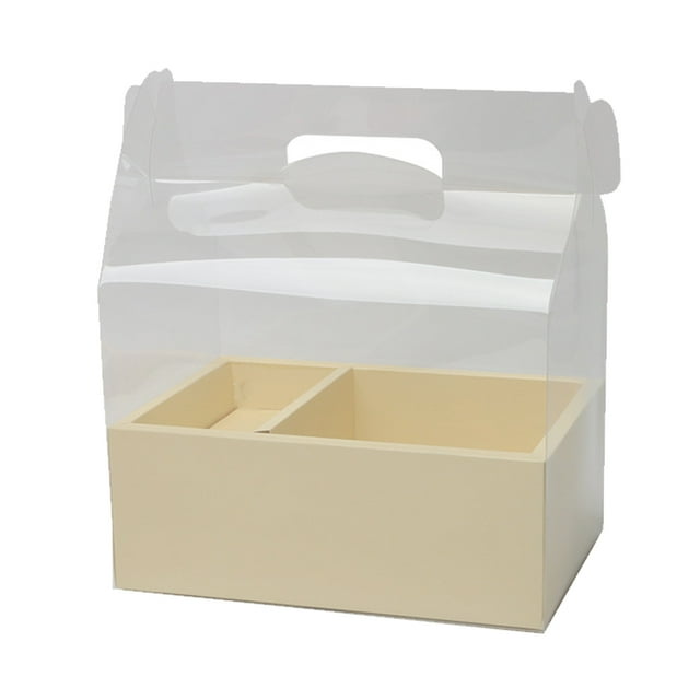 Caja de regalo Bolsa de pastel con asa Cajas de almacenamiento de flores Decoración Favor de fiesta Propuesta de compromiso decorativa Ceremonia Almacenamiento y organización del hogar Leche blanca Billuyoard HA081341-02