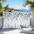 thumbnail image 3 of Teal Blue Eucalyptus Leaves Throw Pillow Covers 26x26 Inch Set of 2, Farmhouse Botanical Watercolor Waterproof Outdoor Pillow Covers, Decorative Cushion Pillowcases for Couch, Sofa, Bed, Patio, 3 of 9
