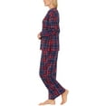 thumbnail image 2 of Nautica Womens Pajamas - Cozy Silky Fleece - 2 Piece Long Sleeve Winter Sleepwear Set for Women (Celebrate Plaid/Large), 2 of 6