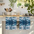 thumbnail image 4 of Vintage Minimalist Kitchen Towels Set of 3, Deep Blue Abstract Tie-dye Texture Absorbent Dish Towels for Kitchen, Microfiber Hand Towel, Quick Drying Tea Towel for Cleaning Decorative Dishcloths, 4 of 7
