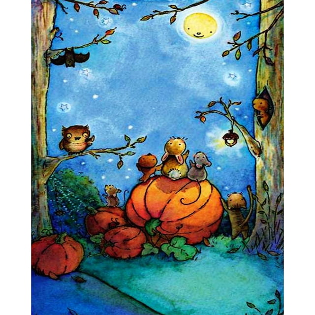 Pintura de diamante (DE6480) 5D DIY Fiesta de animales cuadrada de diamantes de imitación 20X30cm FLhrweasw Nuevo