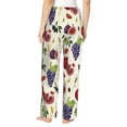 thumbnail image 3 of Pajama Pants Women, Cute Grape Pomegranate Sweatpants Soft Sleep Lounge Pants, Casual PJ Bottoms Pants with Pockets, 3 of 5
