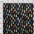 thumbnail image 3 of oneOone Silk Tabby Black Fabric Tree Dress Material Fabric Print Fabric By The Yard 42 Inch Wide, 3 of 5