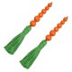 thumbnail image 3 of Orange Wooden Bead Garland with Tassel Pendant for Home Decoration 2 Pieces Easter decor, 3 of 5