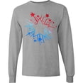 thumbnail image 3 of Inktastic Fourth of July Star Firework Long Sleeve T-Shirt, 3 of 5