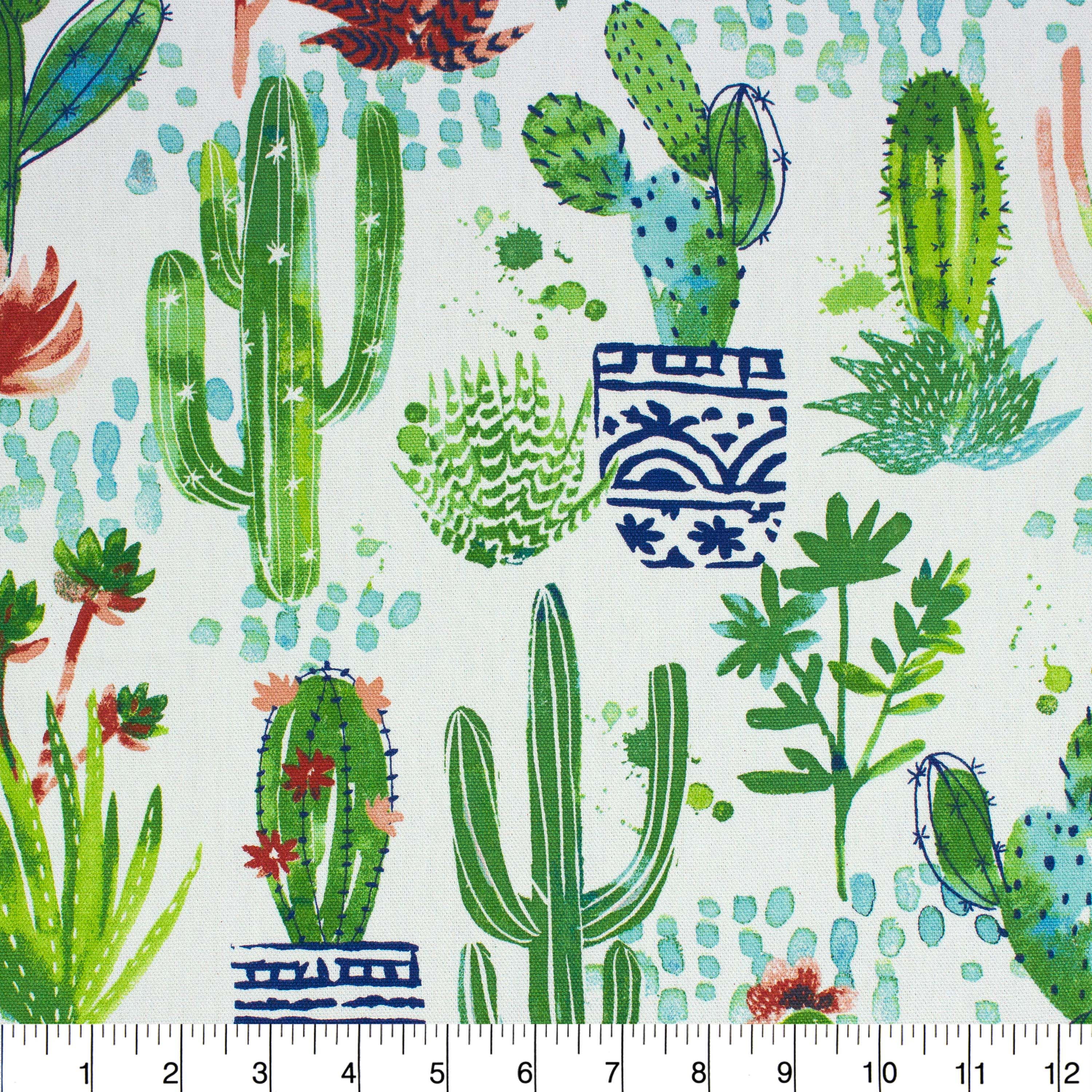 Better Homes & Gardens 100% Cotton Cactus Splash Teal, 2 Yard Precut Fabric