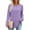 Purple, variant on EchfiProm Tunic Shirts for Women Long Sleeve Crew Neck Tops Pink Winter Blouse Ladies Solid