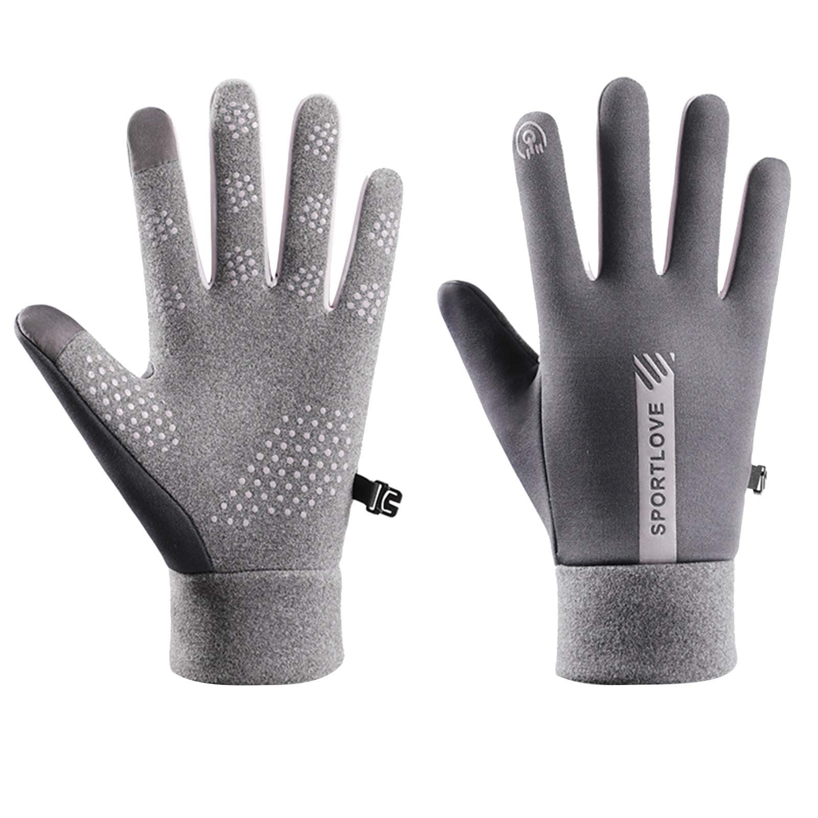 Boovnll Winter Gloves Men Thicken Fleece Liner Touch Screen