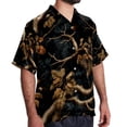 thumbnail image 2 of Tree Men's Short Sleeve Shirts, Casual Hawaiian Print Button Down Summer Beach Top Unisex, 2 of 6